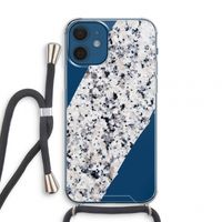 Gespikkelde marmer: iPhone 12 mini Transparant Hoesje met koord