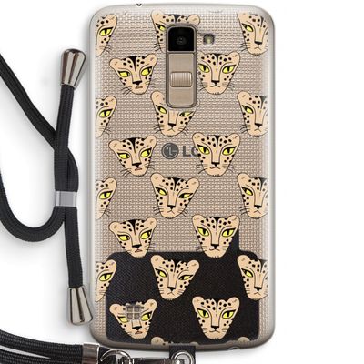 Tijger: LG K10 (2016) Transparant Hoesje met koord