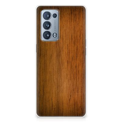 OPPO Reno 6 Pro Plus 5G | Bumper Hoesje | Donker Hout