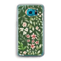 Botanical green sweet flower heaven: Samsung Galaxy S6 Transparant Hoesje