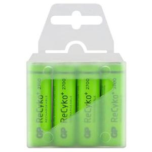 GP ReCyko+ 2700 Oplaadbare AA Batterijen 2600mAh w. Plastic Doos - 4 stuks.