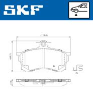 Remblokkenset, schijfrem SKF, u.a. fÃ¼r Audi