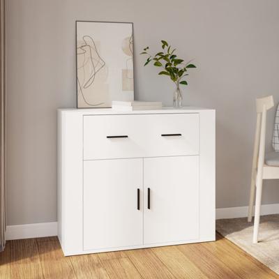 Dressoir 80x33x70 cm bewerkt hout wit