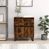 Dressoir 60x35x70 cm bewerkt hout gerookt eikenkleurig