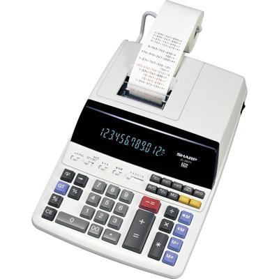 Sharp EL-2607V Bureaurekenmachine met printer Wit Aantal displayposities: 12 werkt op het lichtnet (b x h x d) 222 x 78 x 327 mm