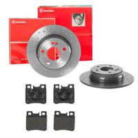 Remmenset, remschijf BREMBO, Remschijftype: Geperforeerd, Inbouwplaats: Achteras: , u.a. für Mercedes-Benz - thumbnail