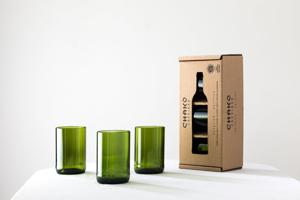 Kade 171 - Zanzibar recycled glas - 250 ml - 11 cm - duurzaam - donkergroen