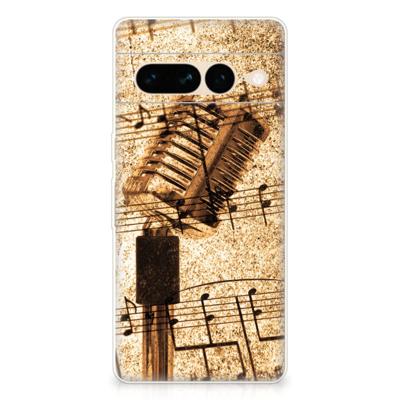 Google Pixel 7 Pro | Siliconen hoesje | met foto Bladmuziek