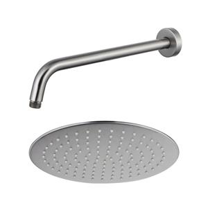 Fortifura Calvi Hoofddouche - 25cm - rond - wandarm 35cm - Geborsteld RVS PVD (RVS) SW720554/SW720561