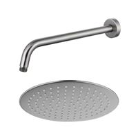 Fortifura Calvi Hoofddouche - 25cm - rond - wandarm 35cm - Geborsteld RVS PVD (RVS) SW720554/SW720561 Fortifura Calvi Hoofddouche - 25cm - rond - wandarm 35cm - Geborsteld RVS PVD (RVS) SW720554/SW720561