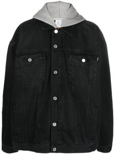 VETEMENTS veste en jean à capuche - Noir