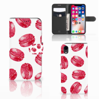 Apple iPhone Xr | Book Cover | Pink Macarons | Portemonnee hoesje