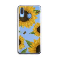Sunflower and bees: Samsung Galaxy A40 Transparant Hoesje
