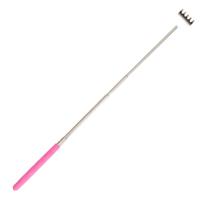 Uitschuifbare ruggenkrabber - 20 tot 65 cm - Roze - rugkrabber - metaal