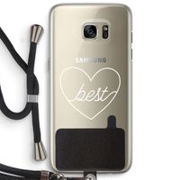 Best heart pastel: Samsung Galaxy S7 Edge Transparant Hoesje met koord