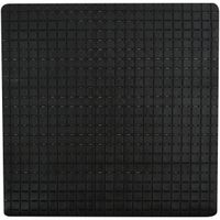 MSV Douche/bad anti-slip mat badkamer - rubber - zwart - 54 x 54 cm   - - thumbnail