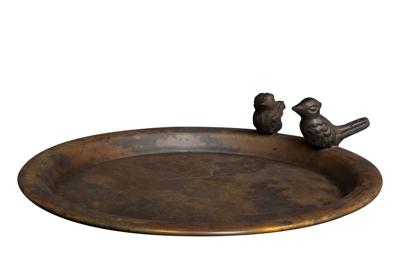 Vogeldrinkschaal Bird patina