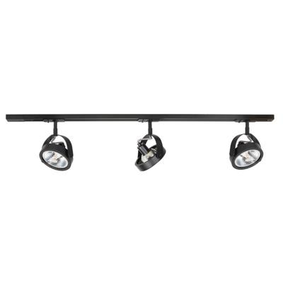 Highlight 1-fase railset 100cmMalta zwart met 3 spots - S7003.01
