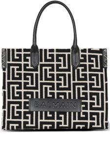 Balmain sac cabas médium à motif monogrammé - Noir