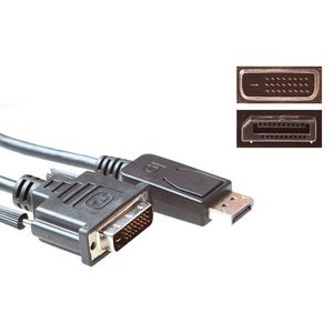 ACT AK3995 verloopkabel DisplayPort male naar DVI male 1.8m