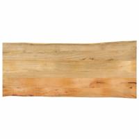 Tafelblad met natuurlijke rand 140x60x2,5 cm massief mangohout - thumbnail