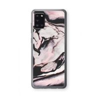 Roze stroom: Samsung Galaxy A31 Transparant Hoesje Roze stroom: Samsung Galaxy A31 Transparant Hoesje