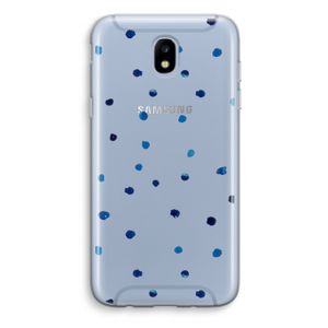Blauwe stippen: Samsung Galaxy J5 (2017) Transparant Hoesje