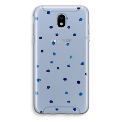 Blauwe stippen: Samsung Galaxy J5 (2017) Transparant Hoesje