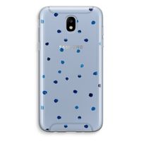 Blauwe stippen: Samsung Galaxy J5 (2017) Transparant Hoesje