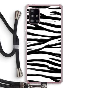 Zebra pattern: Samsung Galaxy A51 5G Transparant Hoesje met koord