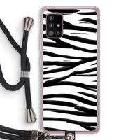 Zebra pattern: Samsung Galaxy A51 5G Transparant Hoesje met koord