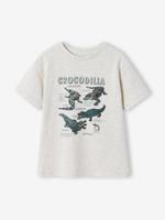 T-shirt met korte mouwen voor jongens gemêleerd wit