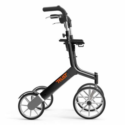 Lichtgewicht rollator Let&apos;s Go Out (6,2 kg) | TrustCare | Zwart | Grote wielen | Design | Weggewerkte remkabels | TCOUTBL0140