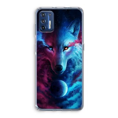 Where Light And Dark Meet: Motorola Moto G9 Plus Transparant Hoesje