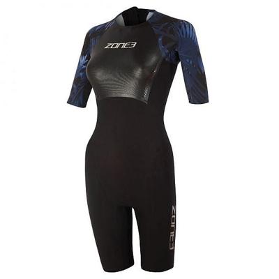 Zone3 Tropical palm swimskin korte mouw dames