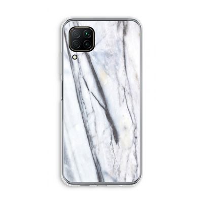 Gestreepte marmer: Huawei P40 Lite Transparant Hoesje