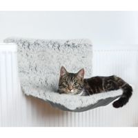 Trixie Trixie radiator hangmat harvey langhaar pluche / velours wit zwart - thumbnail