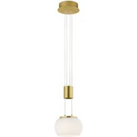 LED Hanglamp - Hangverlichting - Trion Maliba - 8W - 1-lichts - Warm Wit 3000K - Dimbaar - Rond - Mat Goud - Aluminium