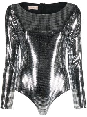 Blanca Vita body Bromelia à sequins - Argent