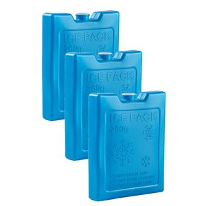 6x stuks 260 grams koelelementen 13 x 10.5 cm kobalt blauw