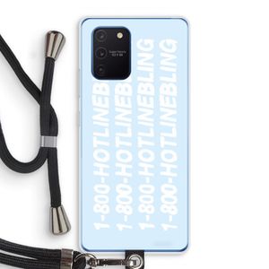 Hotline bling blue: Samsung Galaxy Note 10 Lite Transparant Hoesje met koord