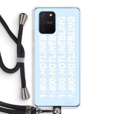 Hotline bling blue: Samsung Galaxy Note 10 Lite Transparant Hoesje met koord