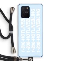 Hotline bling blue: Samsung Galaxy Note 10 Lite Transparant Hoesje met koord