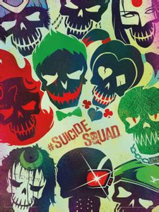 Suicide Squad Skulls Art Print 30x40cm