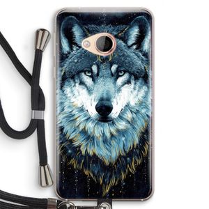 Darkness Wolf: HTC U Play Transparant Hoesje met koord