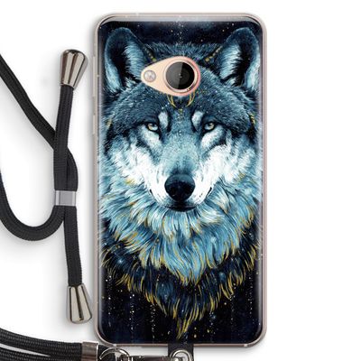 Darkness Wolf: HTC U Play Transparant Hoesje met koord
