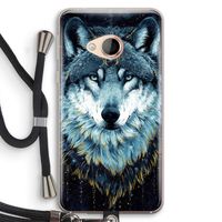 Darkness Wolf: HTC U Play Transparant Hoesje met koord