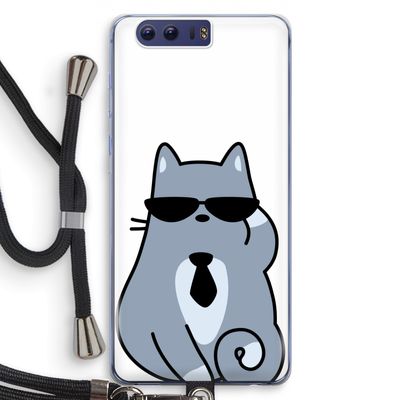 Cool cat: Honor 9 Transparant Hoesje met koord