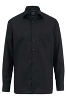 OLYMP Luxor Modern Fit Overhemd zwart, Effen