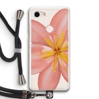 Pink Ellila Flower: Pixel 3 Transparant Hoesje met koord